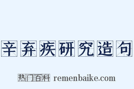 辛弃疾研究造句是什么意思的图片